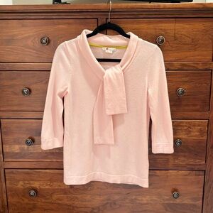 Boden Soft Pink Scarf Collar Sweater Size 8